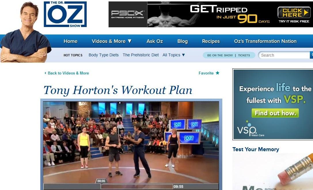 Tony Horton on the Dr. Oz Show