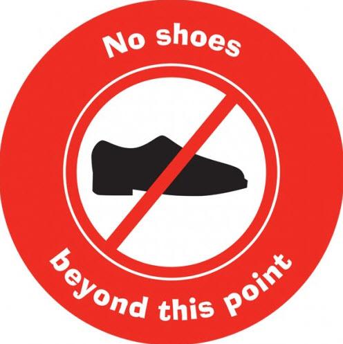 No shoes