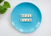 picture of a plate with the words meal plan on it