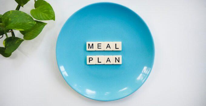 picture of a plate with the words meal plan on it