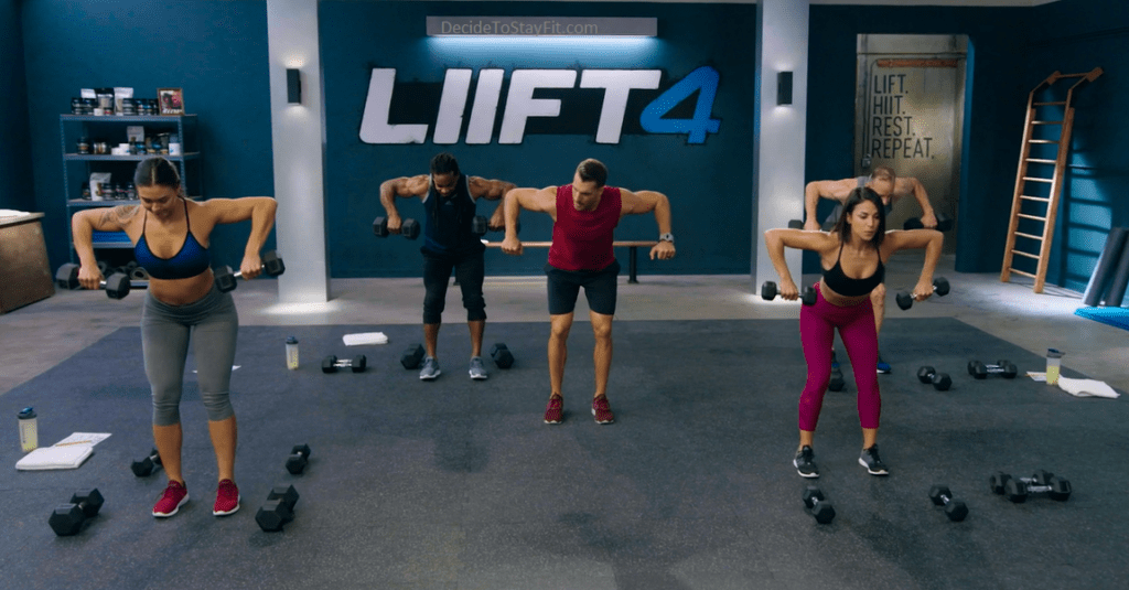group of 4 people doing a Liift 4 workout