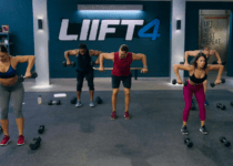 group of 4 people doing a Liift 4 workout