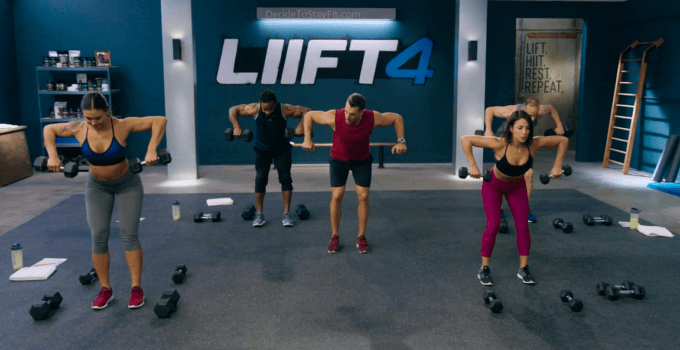 group of 4 people doing a Liift 4 workout